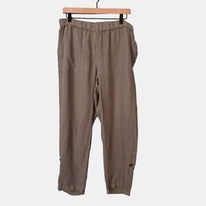 ⭐️J. Jill Linen Light Green Cropped Linen Pants Large Petite